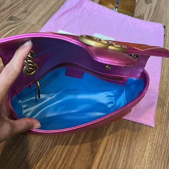 A116- 💯 % authentic Gucci limited Marmont shoulder bag - Picture 14 of 17